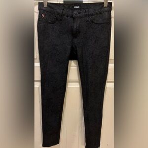 Hudson Black (Echo)‎ "Crackled Nico Midrise Super Skinny" Jeans, Size 25